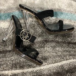 Christian Dior sandals. Black and clear. Size 39